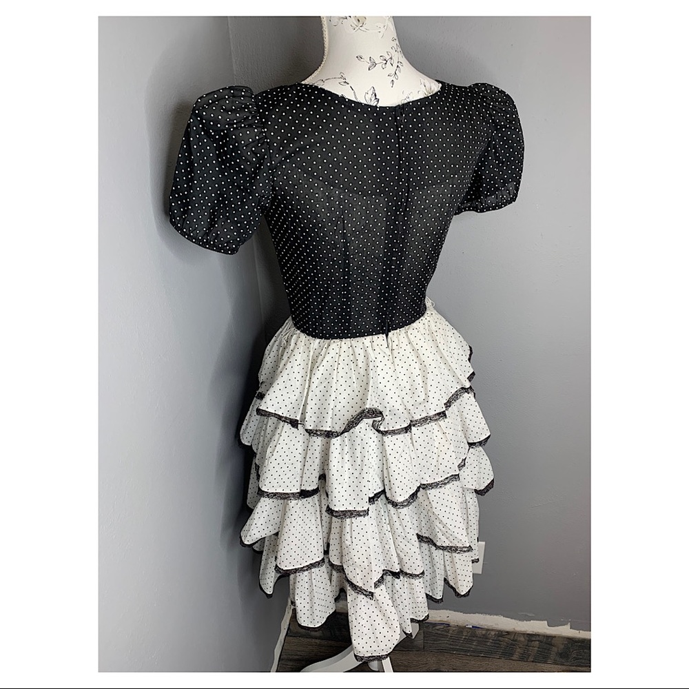 Vintage SQUARE DANCE Dress Co Polka Dot Size 8 - Picture 3 of 5